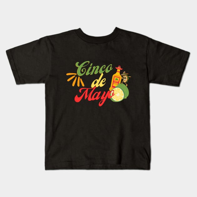 Cinco De Mayo Fiesta Celebrate 5 De Mayo Viva Mexico Party Kids T-Shirt by awesome_prints